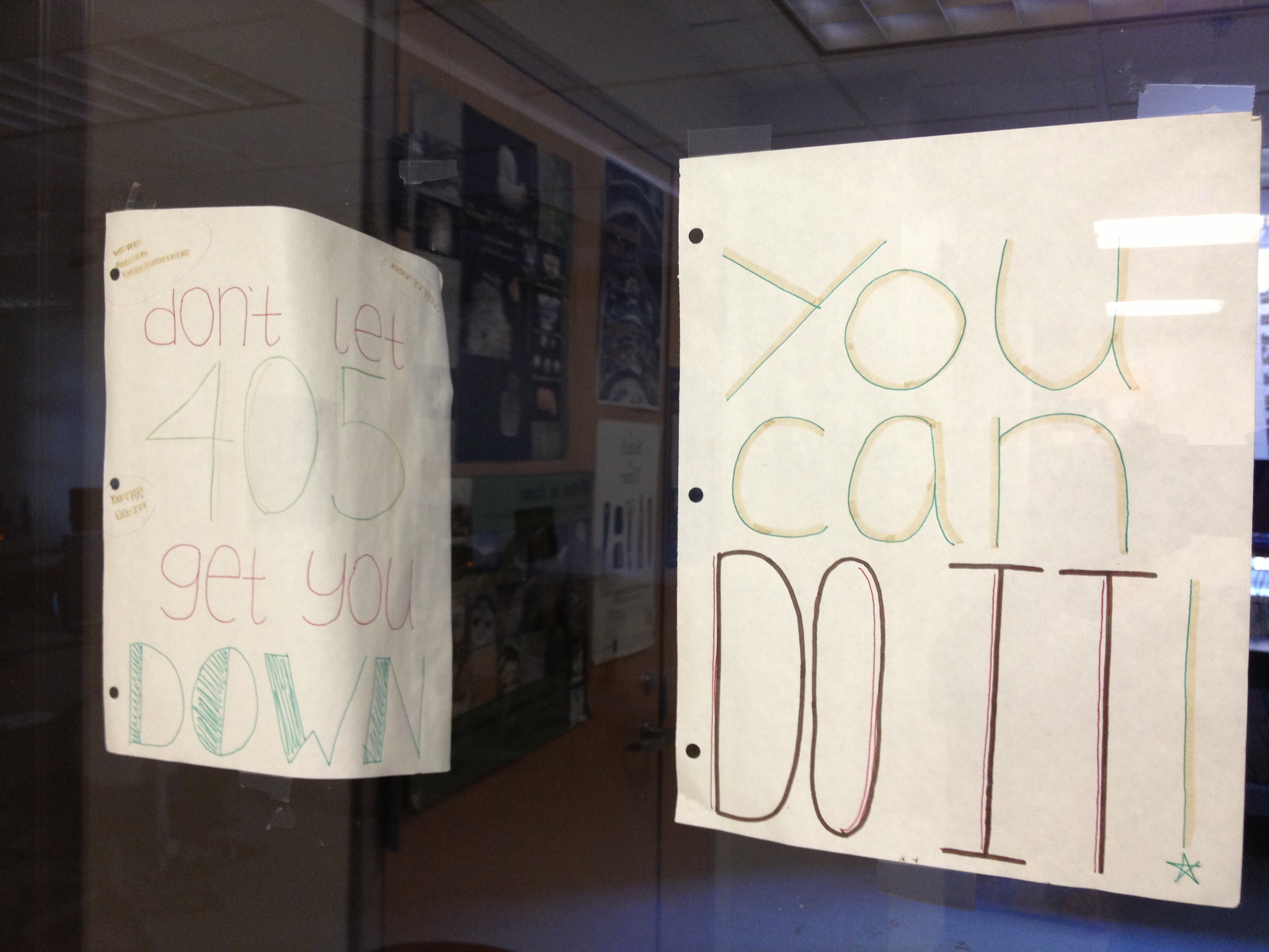 How hard is 405? Students made motivational posters, still there 4 years later. So, pretty hard.