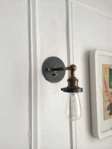 One of the evil sconces. Notice the rotary switch below the arm.