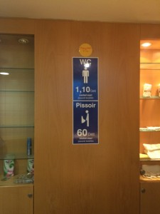 Second opinion of Luxembourg City: sexist. Seriously, why is use of the urinal cheaper? Grr.