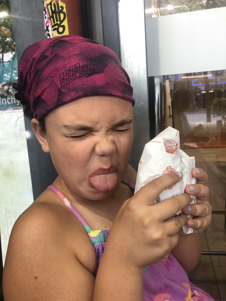 Daria sticking out her tongue